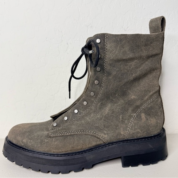 Dolce Vita Shoes - NEW Dolce Vita Ranier Olive Suede Combat Chunky Lug Sole Combat Boots Size US8